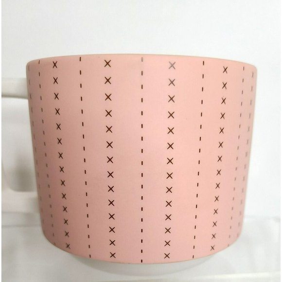 Starbucks Ceramic Mug 2019 White Flower Pink Peach 12 oz Stackable - Picture 3 of 6